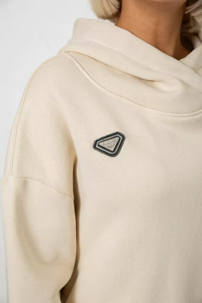 Купить Спортивный костюм женский на флисе, цвет молочный, 247R1057-1 - Фото №5