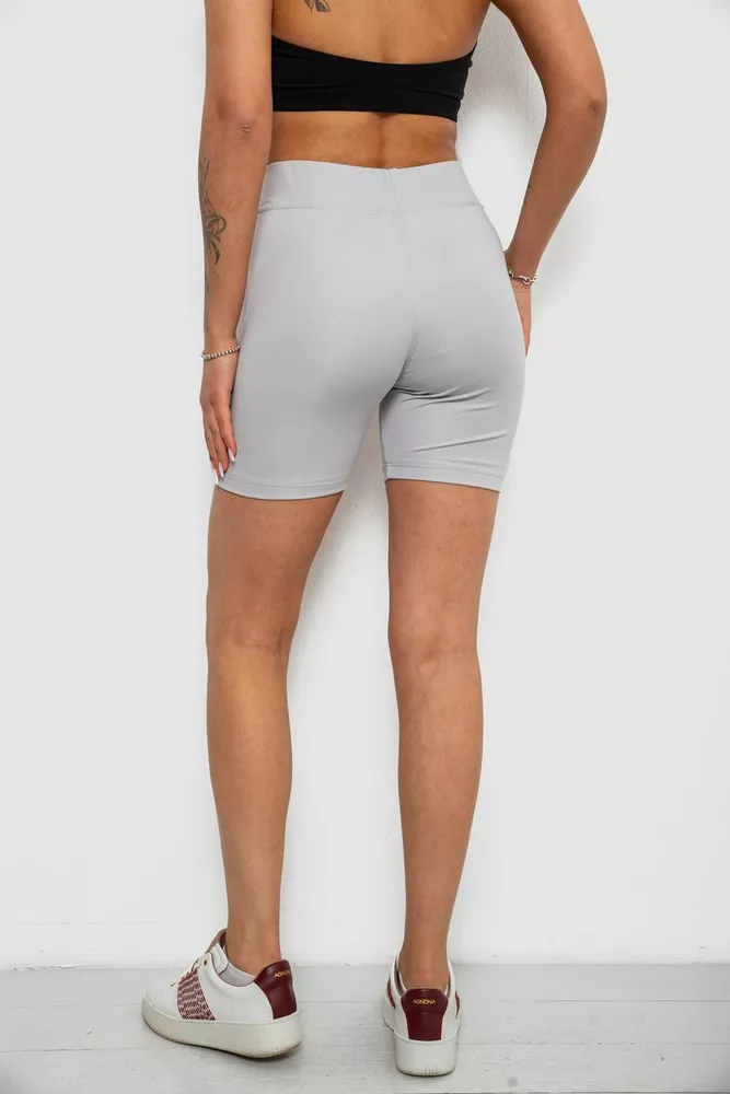 Купити Велотреки жіночі однотонні, колір сірий, 214R920 оптом - Фото №4