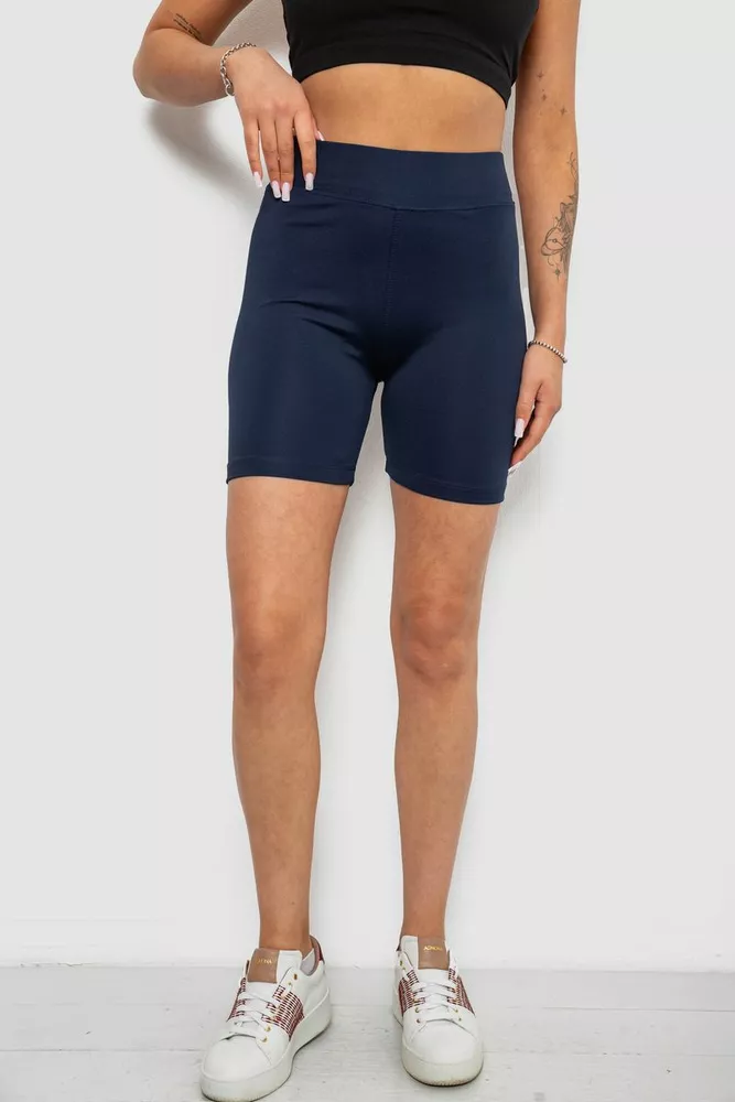 Купити Велотреки жіночі однотонні, колір синій, 214R920 оптом - Фото №1