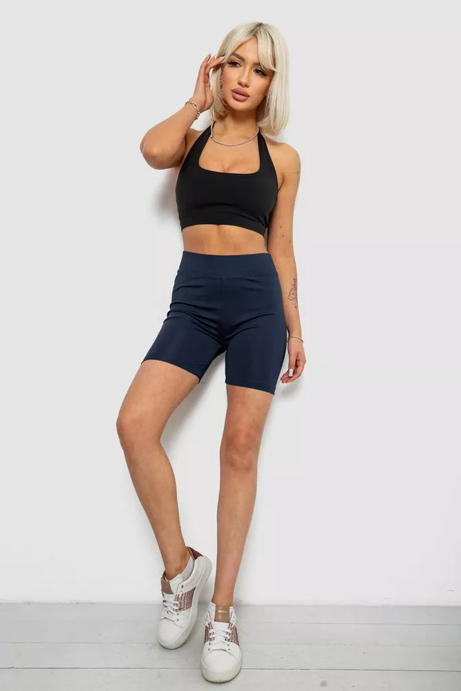 Купити Велотреки жіночі однотонні, колір синій, 214R920 оптом - Фото №2