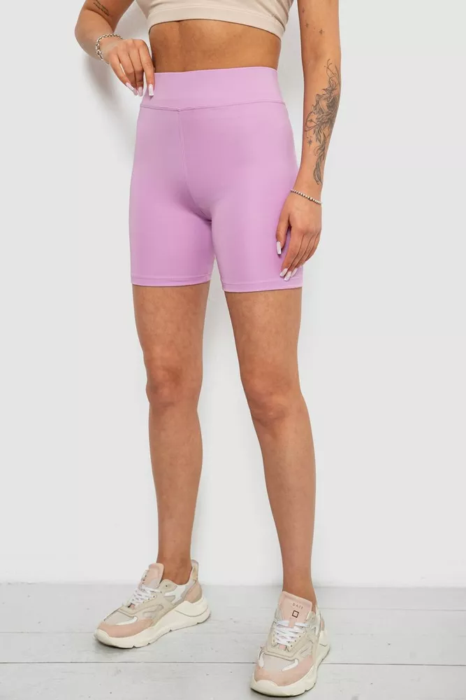 Купить Велотреки женские однотонные, цвет сиреневый, 214R920 оптом - Фото №3