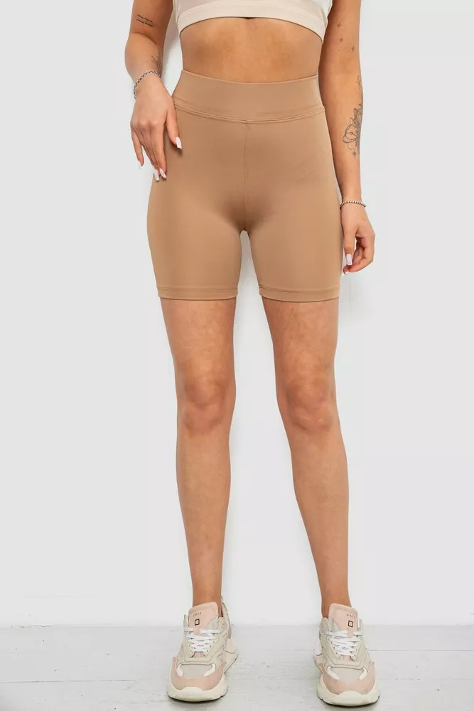 Купить Велотреки женские однотонные, цвет мокко, 214R920 - Фото №1