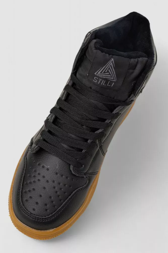 Купити Кросівки чоловічі зимові на хутрі  -уцінка, колір чорно-бежевий, 248RH1010-22-U - Фото №2