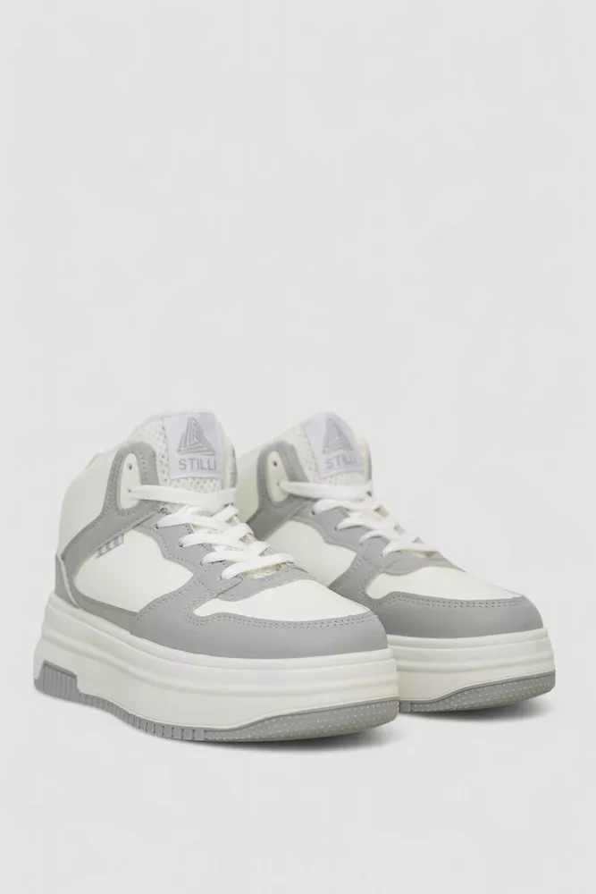 Купити Кросівки жіночі зимові на хутрі  -уцінка, колір біло-сірий, 248RAM09-U-3 - Фото №3