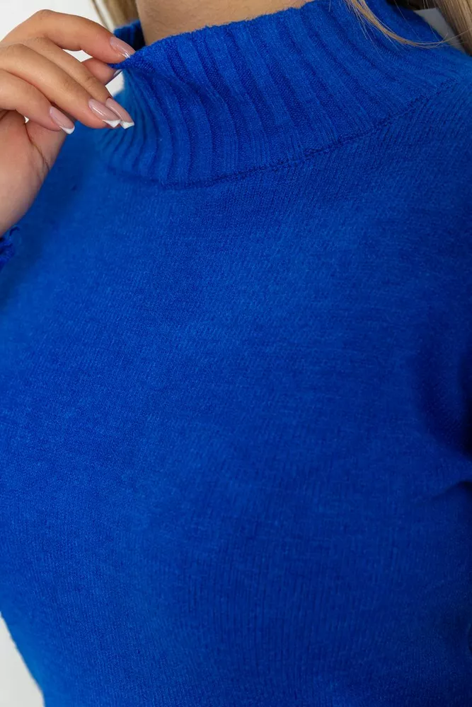 Купить Кофта женская однотонная  -уценка, цвет электрик, 244R2028-U-3 - Фото №4