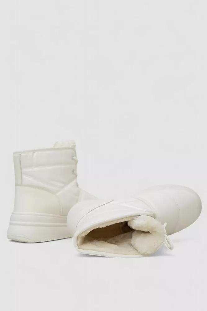 Купити Черевики зимові жіночі на хутрі  -уцінка, колір білий, 248RAM017-U-4 оптом - Фото №5