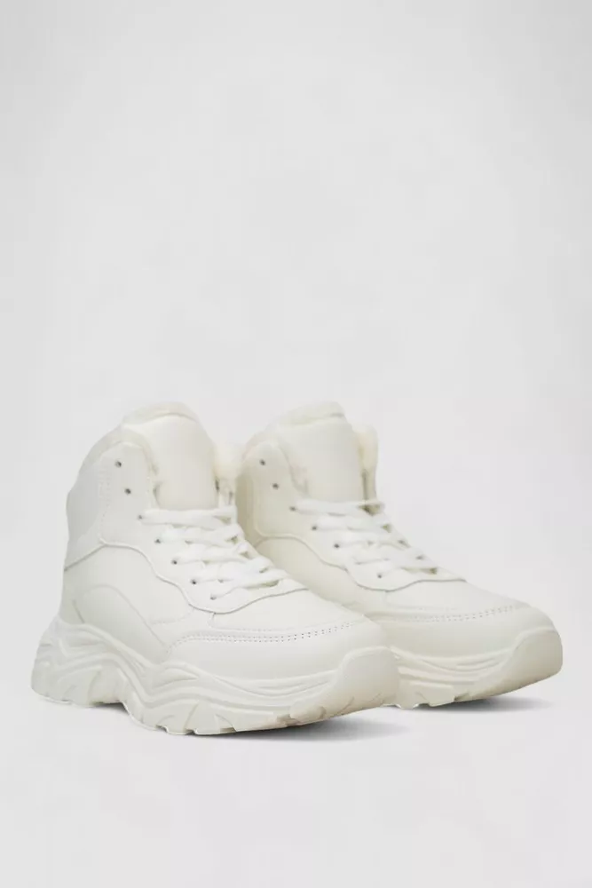 Купити Кросівки жіночі зимові на хутрі  -уцінка, колір білий, 248RDM08-U оптом - Фото №3