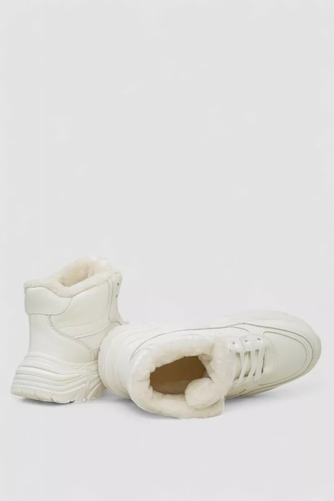 Купити Кросівки жіночі зимові на хутрі  -уцінка, колір білий, 248RDM08-U оптом - Фото №5