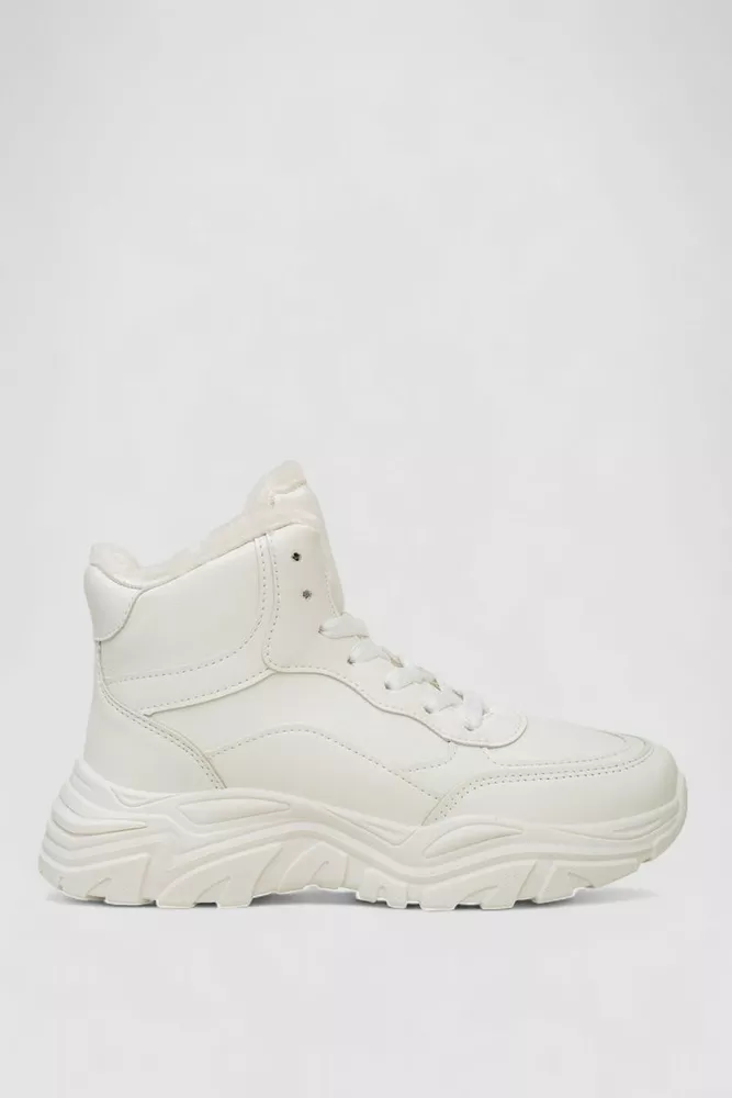 Купити Кросівки жіночі зимові на хутрі  -уцінка, колір білий, 248RDM08-U оптом - Фото №1