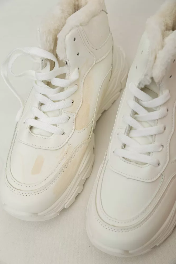 Купити Кросівки жіночі зимові на хутрі  -уцінка, колір білий, 248RDM08-U - Фото №8