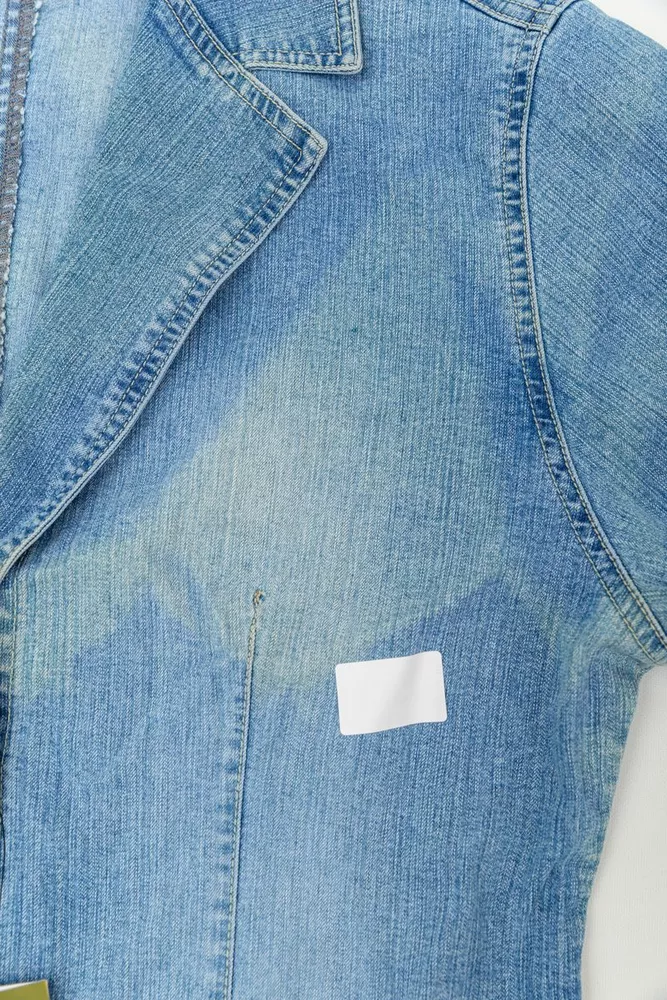 Купить Куртка джинсовая женская  -уценка, цвет голубой, 201R55-055-U-125 - Фото №2