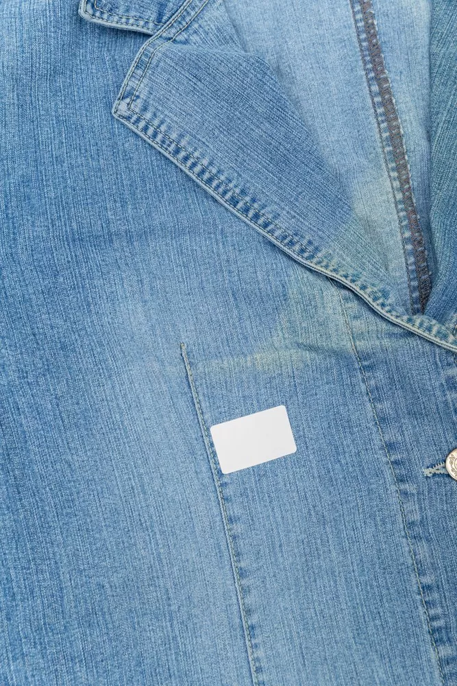 Купить Куртка джинсовая женская  -уценка, цвет голубой, 201R55-055-U-125 - Фото №3