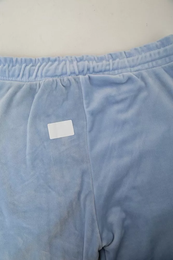 Купити Штани жіночі велюрові  -уцінка, колір блакитний, 238R58168-U-47 - Фото №6