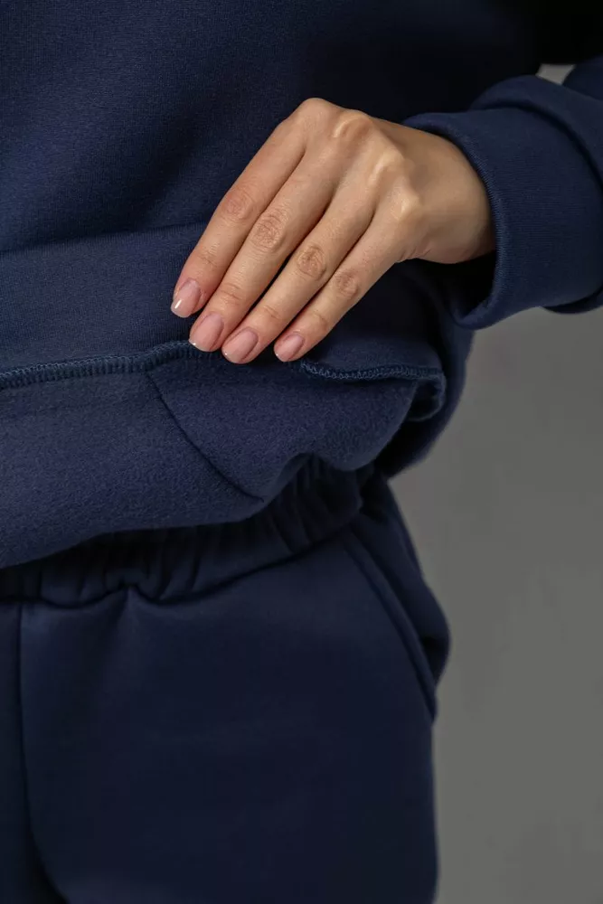 Купить Спортивный костюм женский на флисе  -уценка, цвет синий, 257R85-U-4 - Фото №6