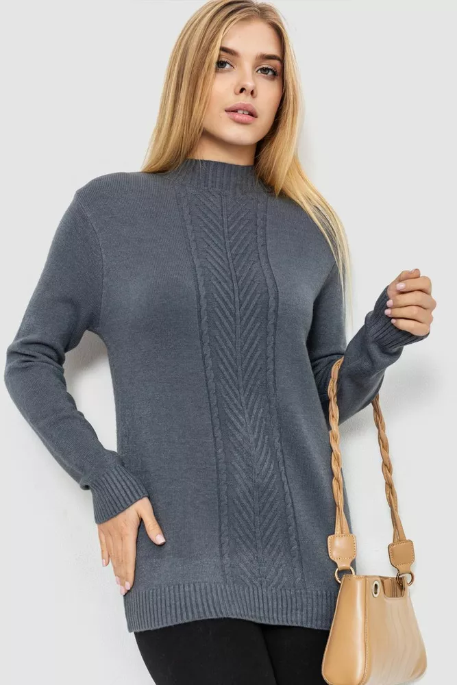 Купити Светр жіночий, колір темно-сірий, 221R20PCS10 - Фото №1
