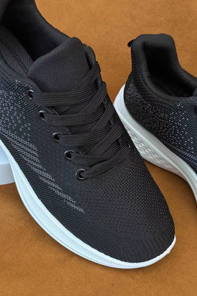 Купити Кросівки чоловічі текстильні, колір чорний, 244RJ1077 оптом - Фото №2