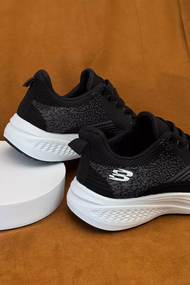 Купити Кросівки чоловічі текстильні, колір чорний, 244RJ1077 оптом - Фото №3