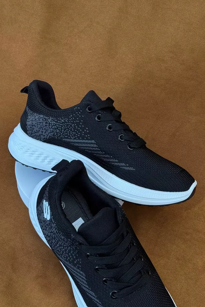 Купити Кросівки чоловічі текстильні, колір чорний, 244RJ1077 оптом - Фото №4