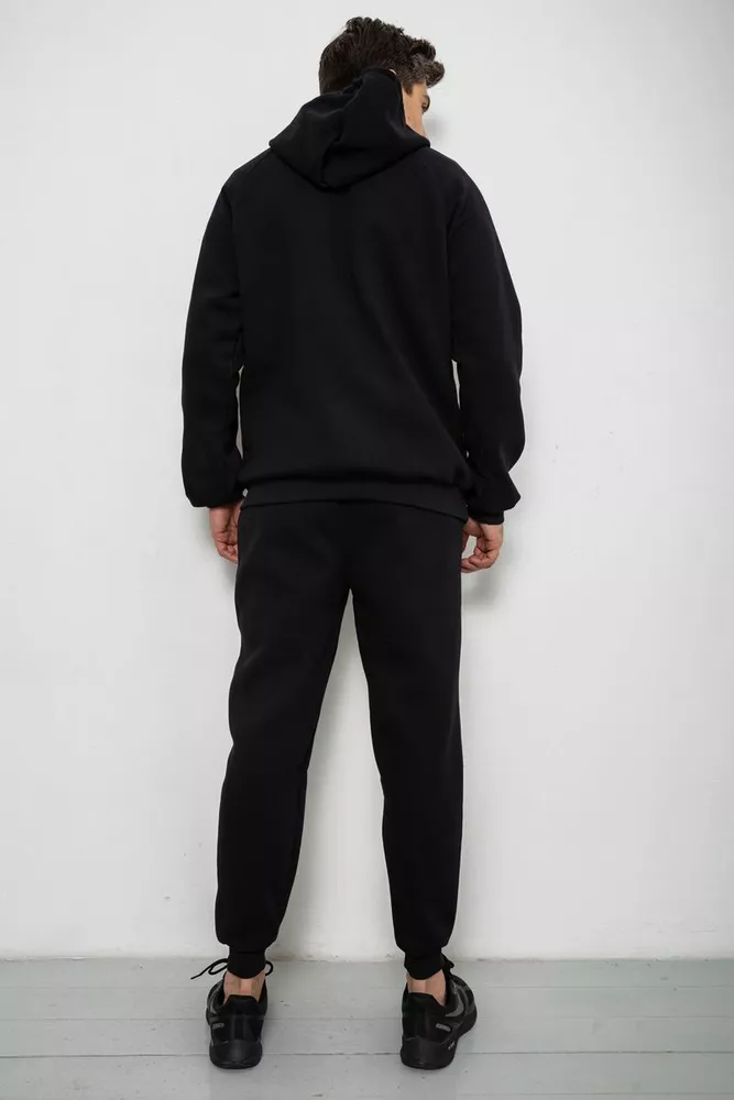 Купити Спортивний костюм чоловічий на флісі  -уцінка, колір чорний, 238R166-U-2 - Фото №4