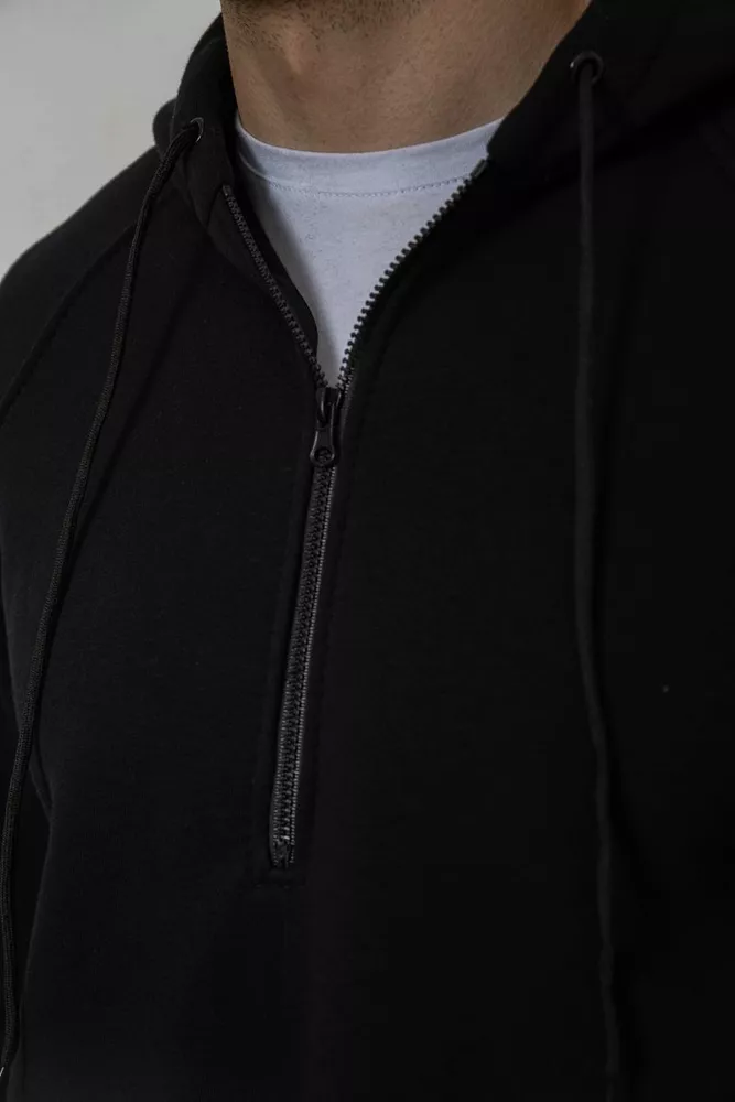 Купити Спортивний костюм чоловічий на флісі  -уцінка, колір чорний, 238R166-U-2 - Фото №5