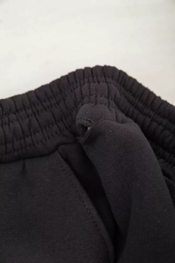 Купити Спортивний костюм чоловічий на флісі  -уцінка, колір чорний, 238R166-U-2 - Фото №6