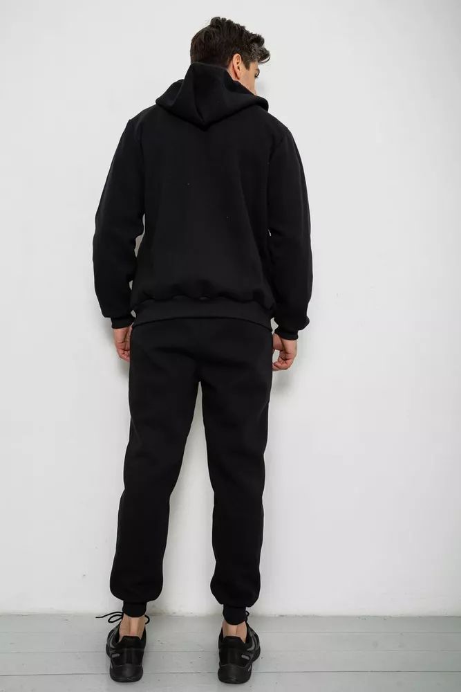 Купити Спортивний костюм чоловічий на флісі  -уцінка, колір чорний, 238R165-U-5 - Фото №4
