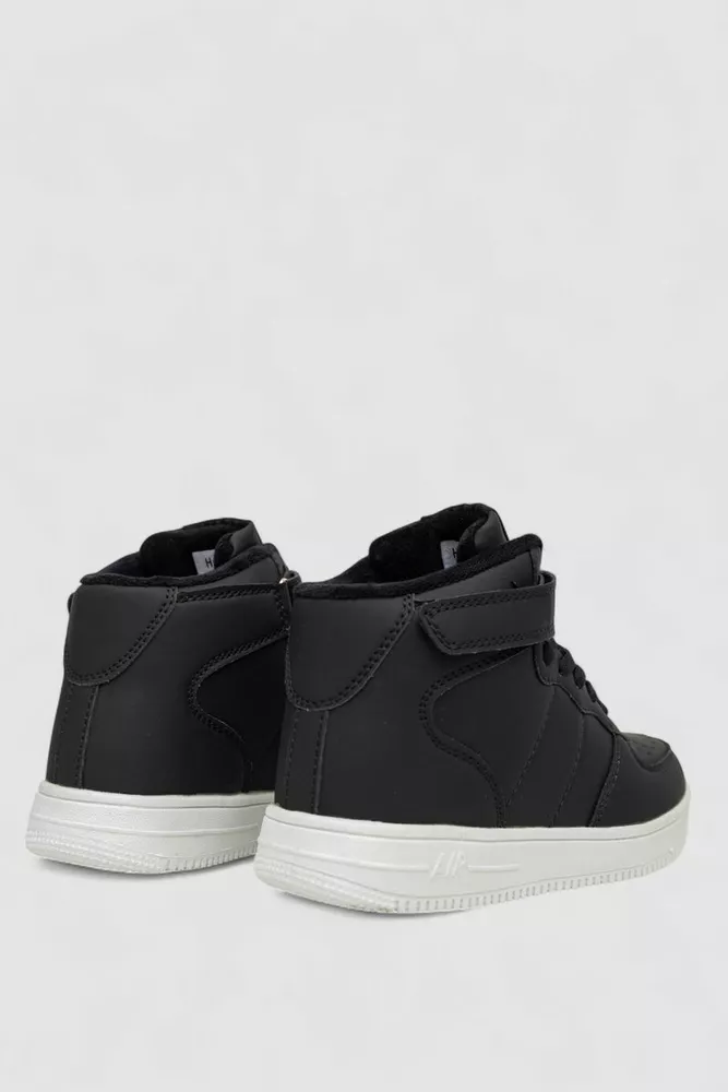 Купить Кроссовки женские зимние на меху, цвет черно-белый, 248RH1040 - Фото №4