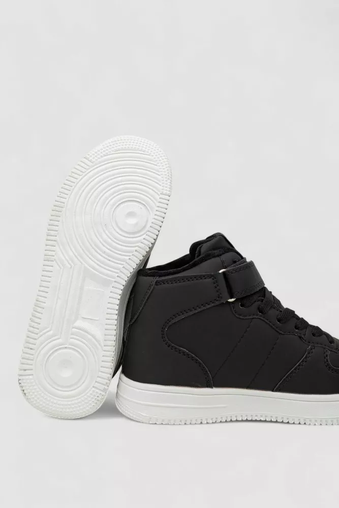 Купить Кроссовки женские зимние на меху, цвет черно-белый, 248RH1040 - Фото №5