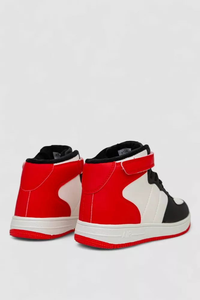 Купить Кроссовки женские зимние на меху, цвет бело-красный, 248RH1040 - Фото №4