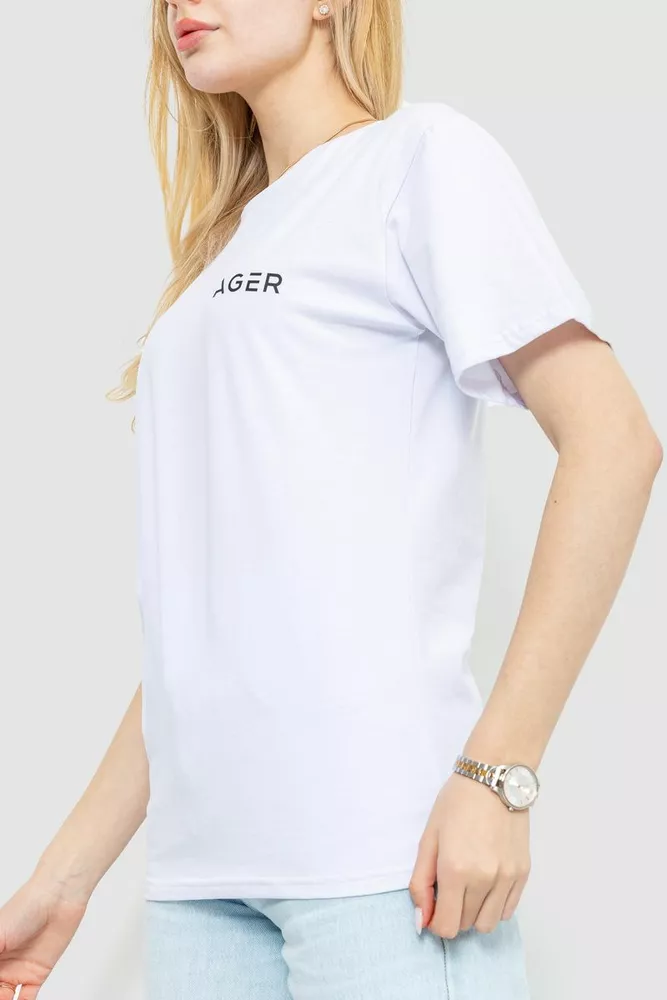 Купити Футболка жіноча Ager, колір білий, 223R021 - Фото №3