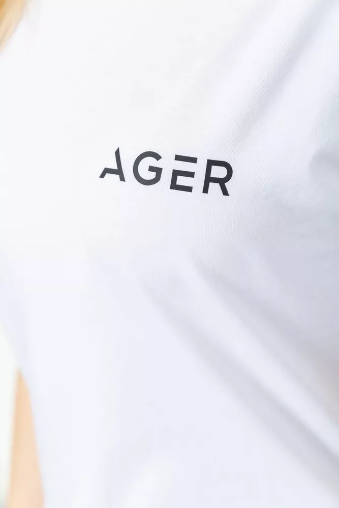 Купити Футболка жіноча Ager, колір білий, 223R021 - Фото №5