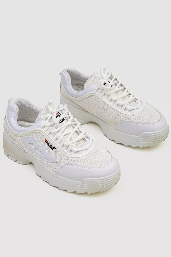 Купити Кросівки жіночі текстиль  -уцінка, колір білий, 243R001-U - Фото №3