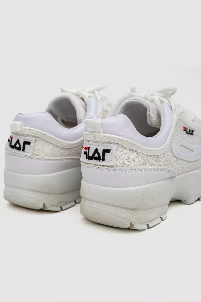 Купити Кросівки жіночі текстиль  -уцінка, колір білий, 243R001-U - Фото №4