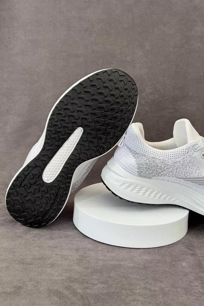 Купити Кросівки чоловічі текстильні, колір білий, 244RJ1077 оптом - Фото №5