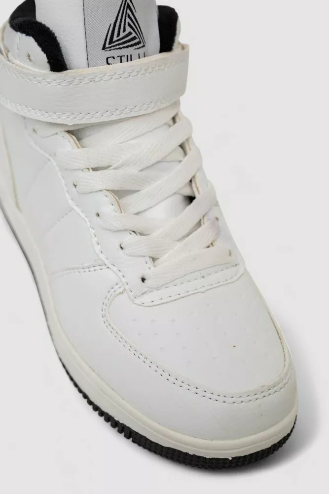 Купити Кросівки жіночі зимові на хутрі, колір біло-чорний, 248RH1040 - Фото №2