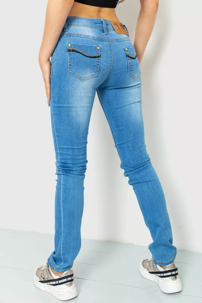 Купити Джинси жіночі, колір блакитний, 167RS002 - Фото №4