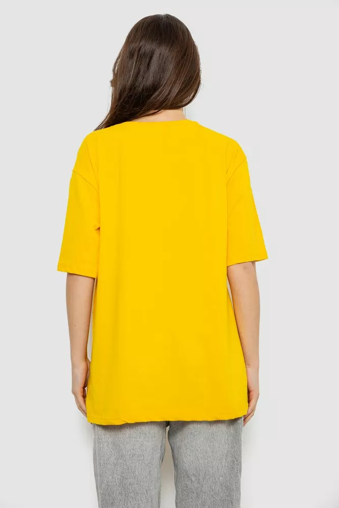 Купити Футболка жіноча з принтом, колір жовтий, 244R2009 - Фото №4
