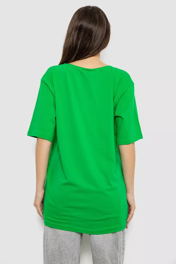 Купить Футболка женская с принтом, цвет зеленый, 244R2009 - Фото №4