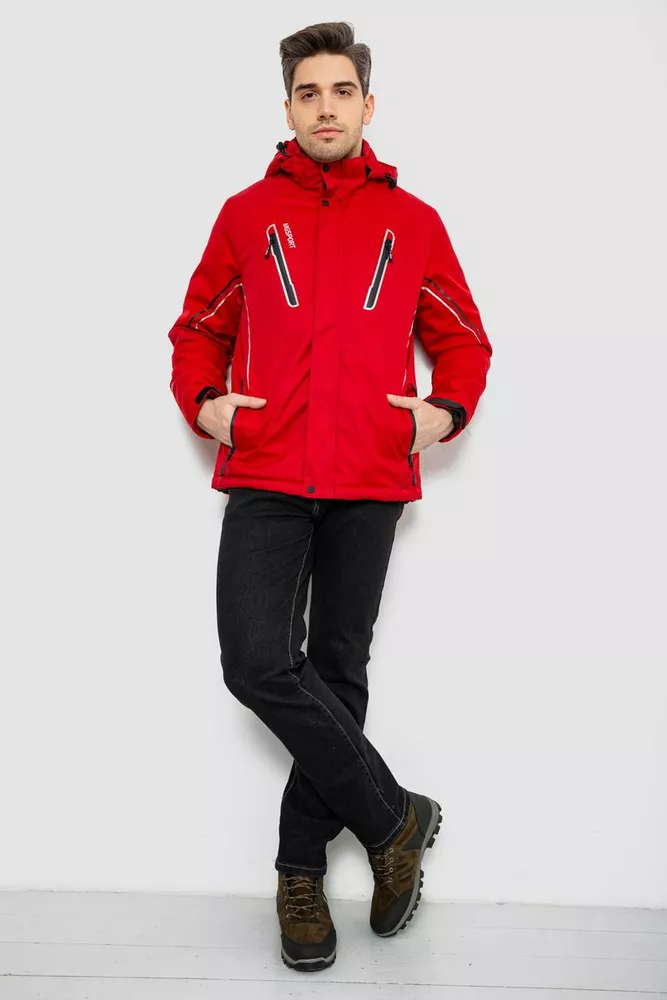Купити Куртка чоловіча демісезонна з капюшоном, колір червоний, 244RZ-2519AL - Фото №2