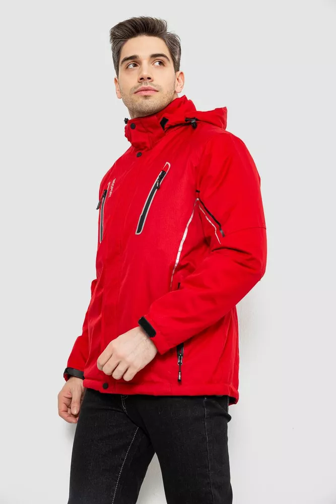 Купити Куртка чоловіча демісезонна з капюшоном, колір червоний, 244RZ-2519AL - Фото №3