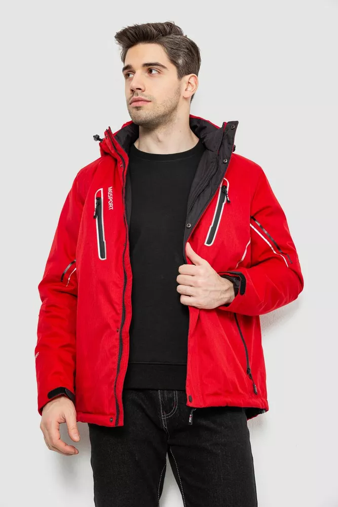 Купити Куртка чоловіча демісезонна з капюшоном, колір червоний, 244RZ-2519AL - Фото №5