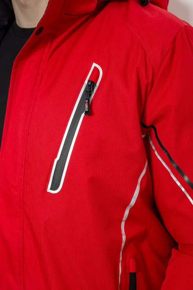 Купити Куртка чоловіча демісезонна з капюшоном, колір червоний, 244RZ-2519AL - Фото №6