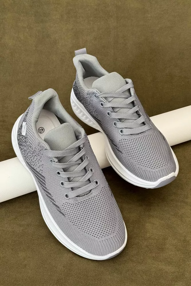 Купити Кросівки чоловічі текстильні, колір сірий, 244RJ1077 - Фото №1