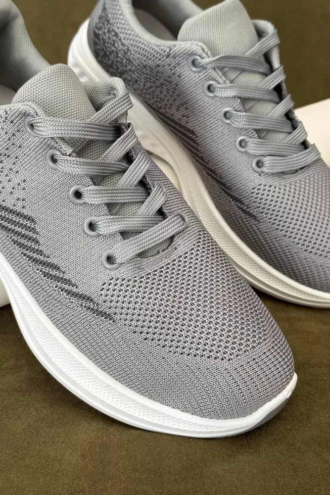 Купити Кросівки чоловічі текстильні, колір сірий, 244RJ1077 - Фото №2
