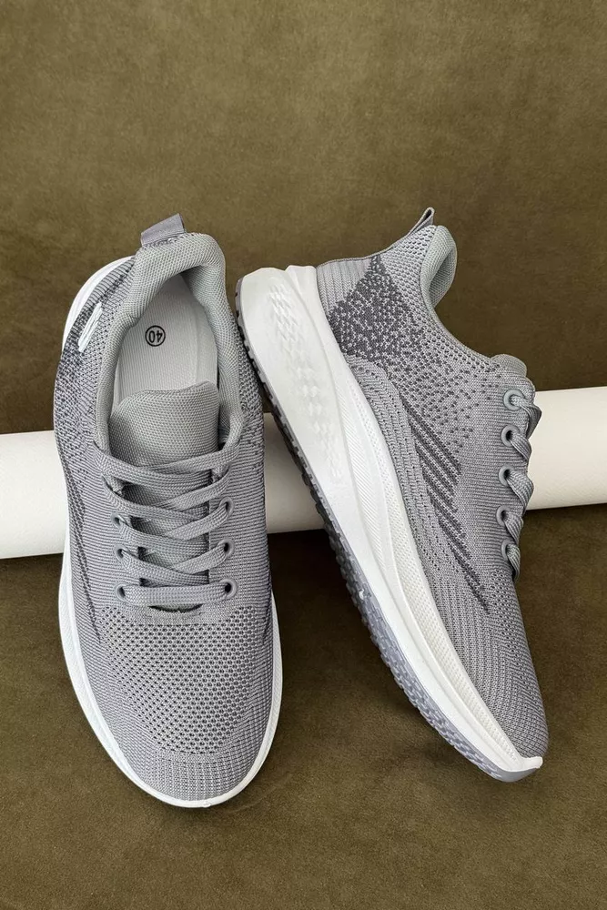 Купити Кросівки чоловічі текстильні, колір сірий, 244RJ1077 - Фото №3