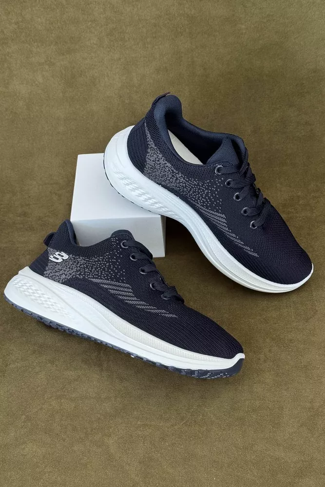 Купити Кросівки чоловічі текстильні, колір синій, 244RJ1077 - Фото №1