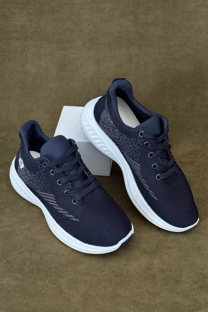Купити Кросівки чоловічі текстильні, колір синій, 244RJ1077 - Фото №3
