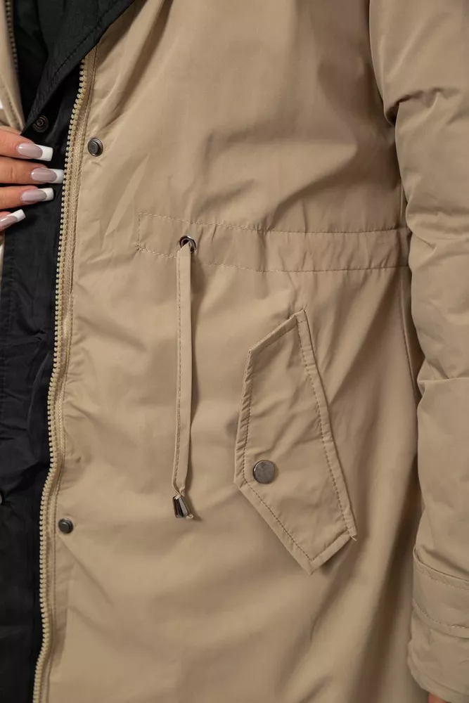 Купити Куртка жіноча двостороння зимова  -уцінка, колір чорний, 244R24115-U-6 - Фото №10