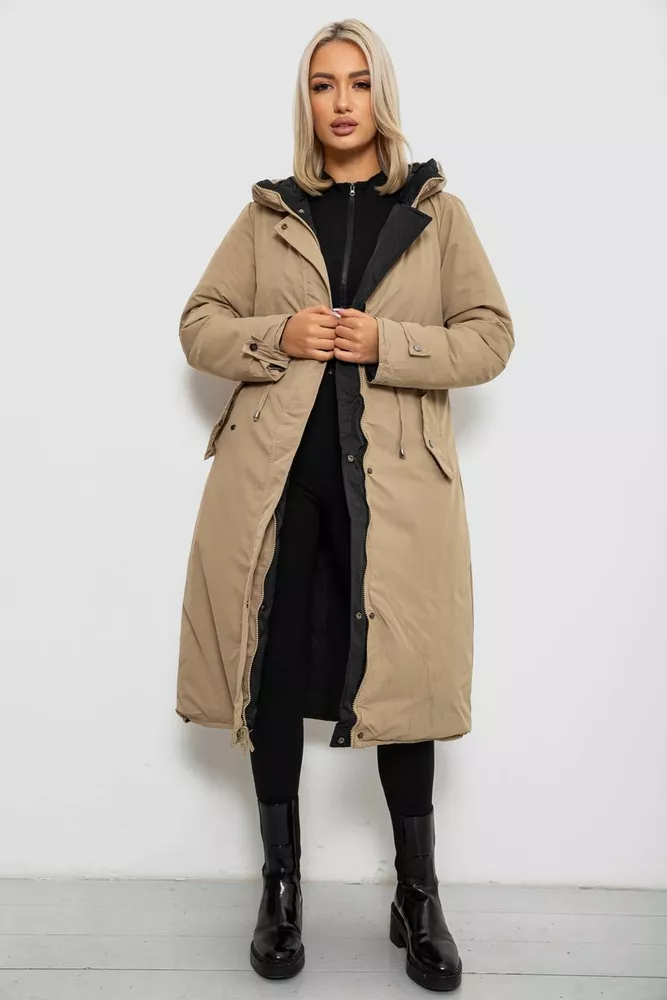 Купить Куртка женская двусторонняя зимняя  -уценка, цвет черный, 244R24115-U-7 - Фото №6