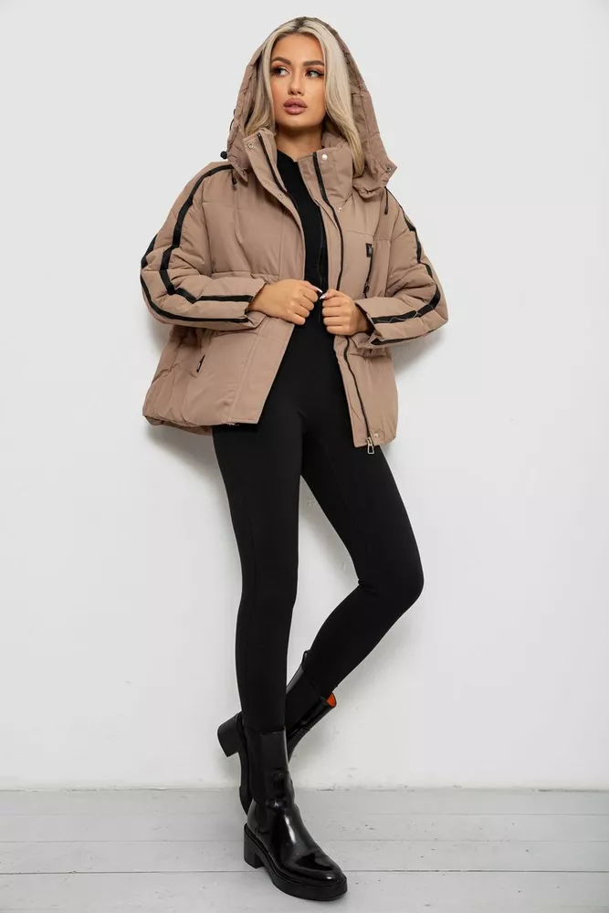 Купити Куртка жіноча  -уцінка, колір бежевий, 244R866-U - Фото №2